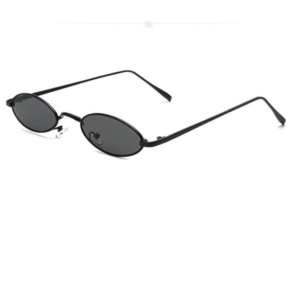 Small oval metal frame sunglasses